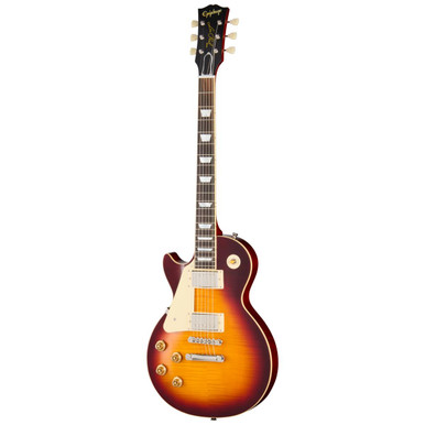 Epiphone Inspired by Gibson Custom 1959 Les Paul Standard Reissue Left Handed Electric Guitar in Deep Cherry Sunburst - Image 2