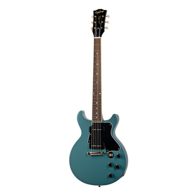 Epiphone Inspired by Gibson Custom 1960 Les Paul Special Double Cut Reissue Electric Guitar in Pelham Blue - Image 2