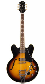 Epiphone Inspired by Gibson ES-345 Varitone Electric Guitar with Bigsby in Vintage Sunburst - Image 3