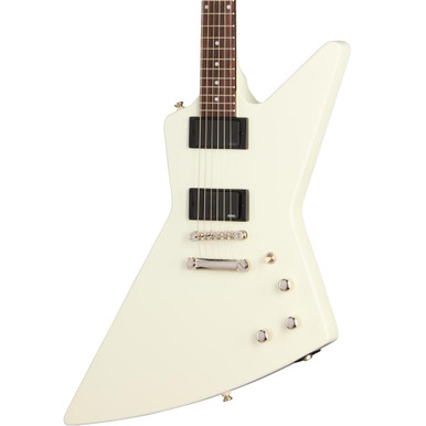 Epiphone Inspired by Gibson Explorer ‘80s EMG Electric Guitar in Classic White - Image 2