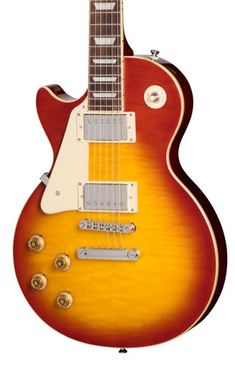 Epiphone Inspired by Gibson Les Paul Standard '50s Left Handed Electric Guitar in Washed Cherry Sunburst - Image 1