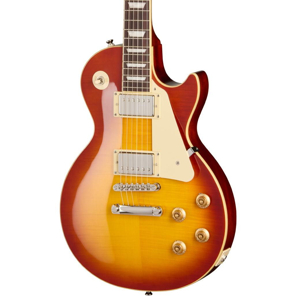 Epiphone Inspired by Gibson Les Paul Standard ‘50s Figured Electric Guitar in Washed Cherry Sunburst