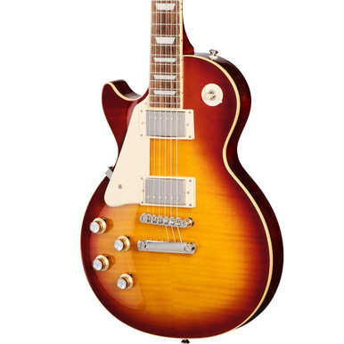 Epiphone Inspired by Gibson Les Paul Standard ‘60s Figured Left Handed Electric Guitar in Iced Tea Burst - Image 2