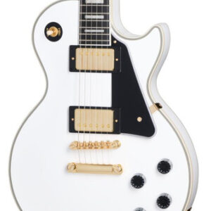 Epiphone Inspired by Gibson Les Paul Custom Electric Guitar in Alpine White
