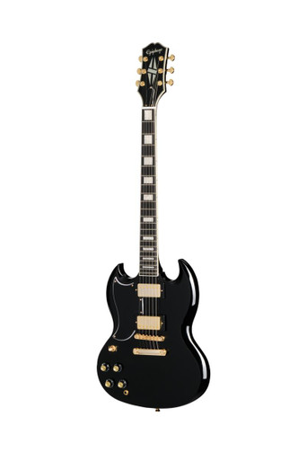 Epiphone Inspired by Gibson SG Custom Left Handed Electric Guitar in Ebony - Image 2