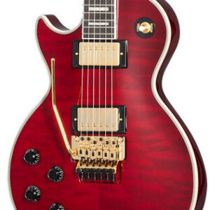 Epiphone Artist Alex Lifeson Signature Les Paul Custom Axcess Left-Handed Electric Guitar in Ruby