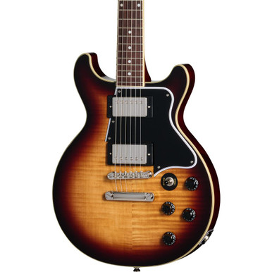 Epiphone Inspired by Gibson Les Paul Special Double Cut Figured Electric Guitar in Bourbon Burst - Image 2
