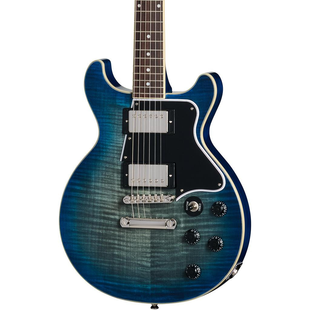 Epiphone Inspired by Gibson Les Paul Special Double Cut Figured Electric Guitar in Ocean Water