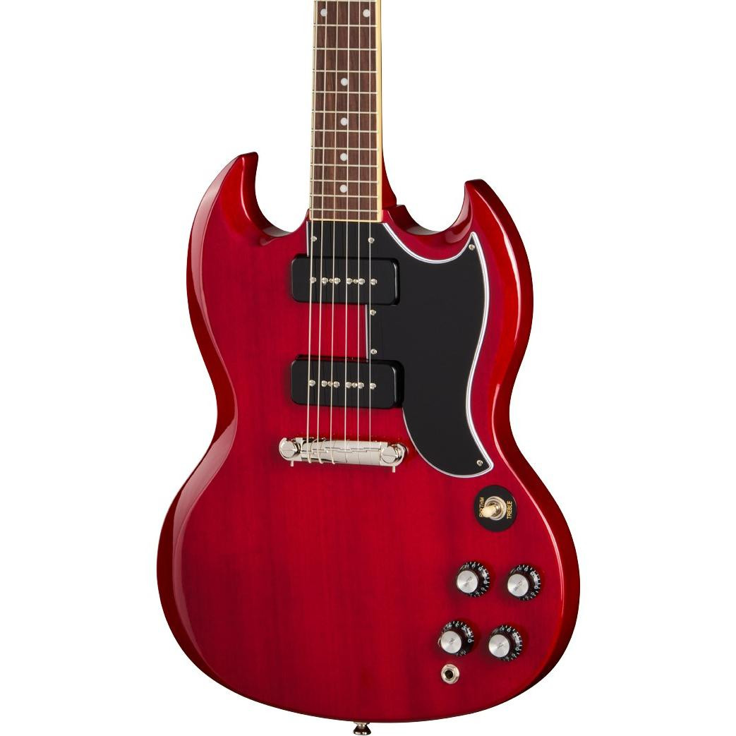 Epiphone Inspired by Gibson SG Special P-90 Electric Guitar in Cherry Red - Image 1