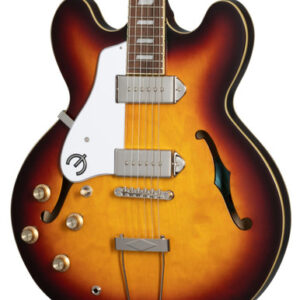 Epiphone Original Casino Hollowbody Left Handed Electric Guitar in Vintage Sunburst