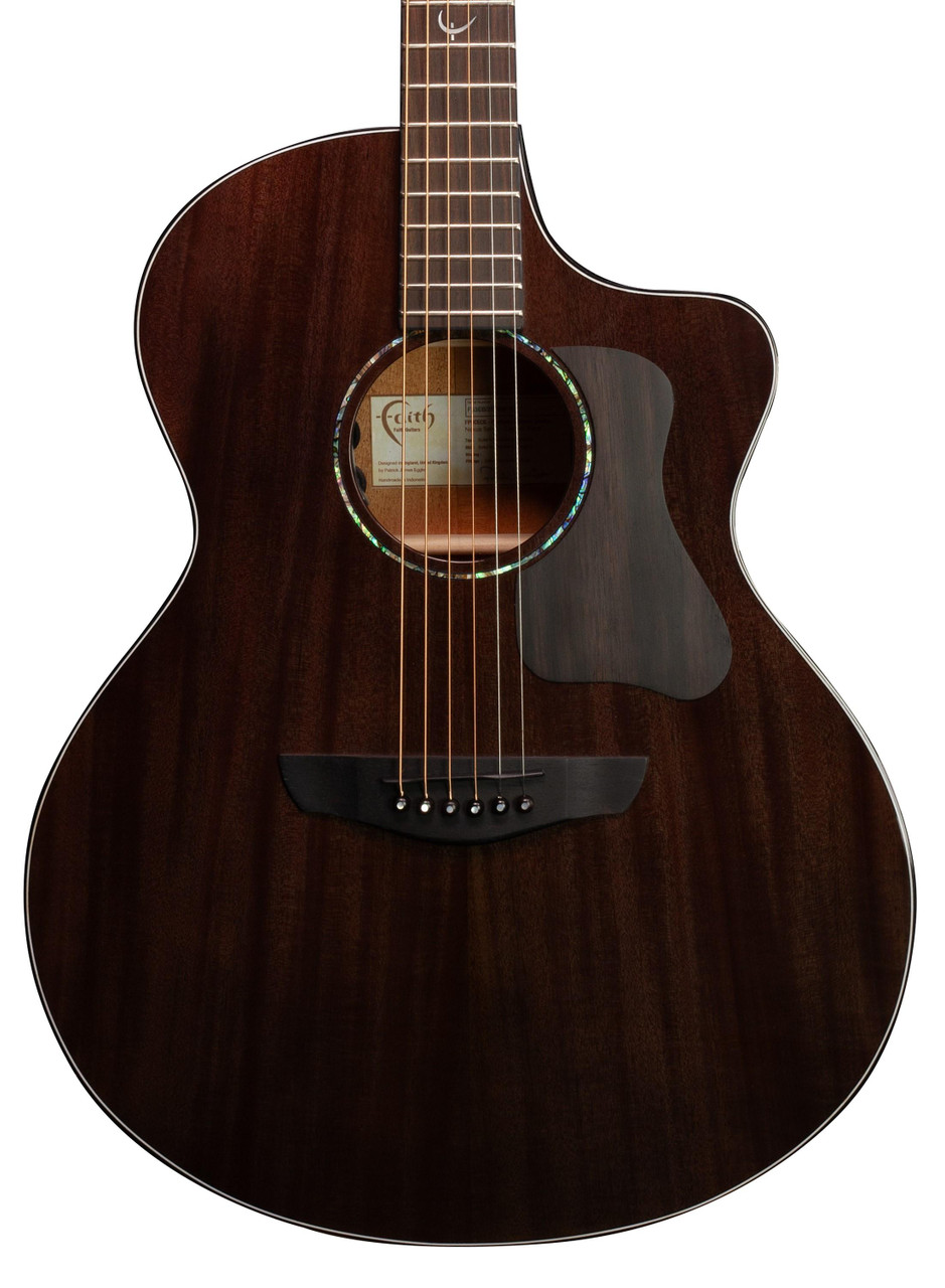Faith Nexus Series Neptune Cutaway Electro Acoustic in Thru-Black - Image 1