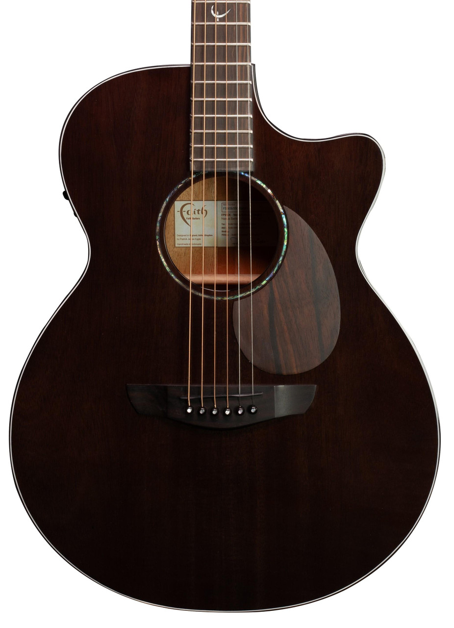 Faith Nexus Series Venus Cutaway Electro Acoustic in Thru-Black - Image 1