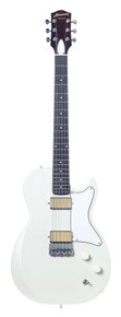 Harmony Standard Jupiter Thinline Electric Guitar in Pearl White - Image 3