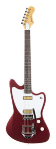 Harmony Standard Silhouette Electric Guitar in Burgundy with Bigsby - Image 3