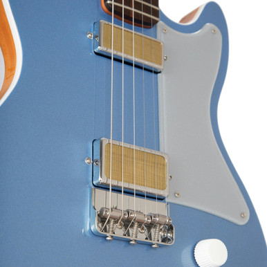 Harmony Standard Jupiter Thinline Electric Guitar in Sky Blue - Image 2