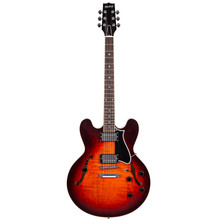 Heritage Standard II Collection H-535 Semi-Hollow Electric Guitar in Chestnut Burst - Image 3