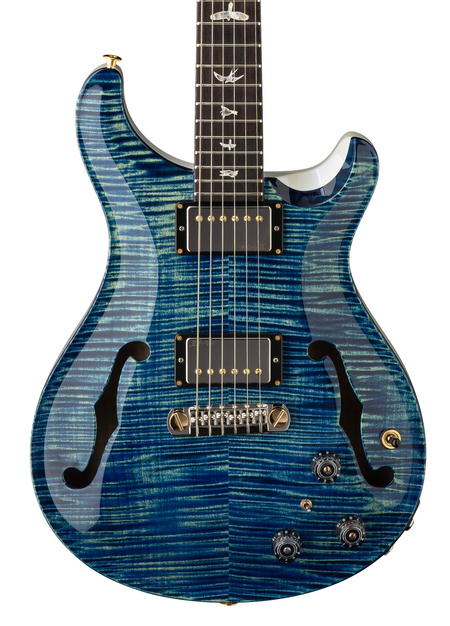 PRS Hollowbody II Piezo 10 Top Electric Guitar in River Blue Pearl - Image 1