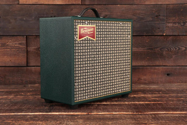 Benson Nathan Junior Reverb 5w 1x10 Valve Amp Combo in Green with Chequered Grille - Image 2
