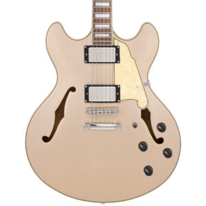 D’Angelico Premier DC XT Semi-Hollow Electric Guitar in Satin Desert Gold