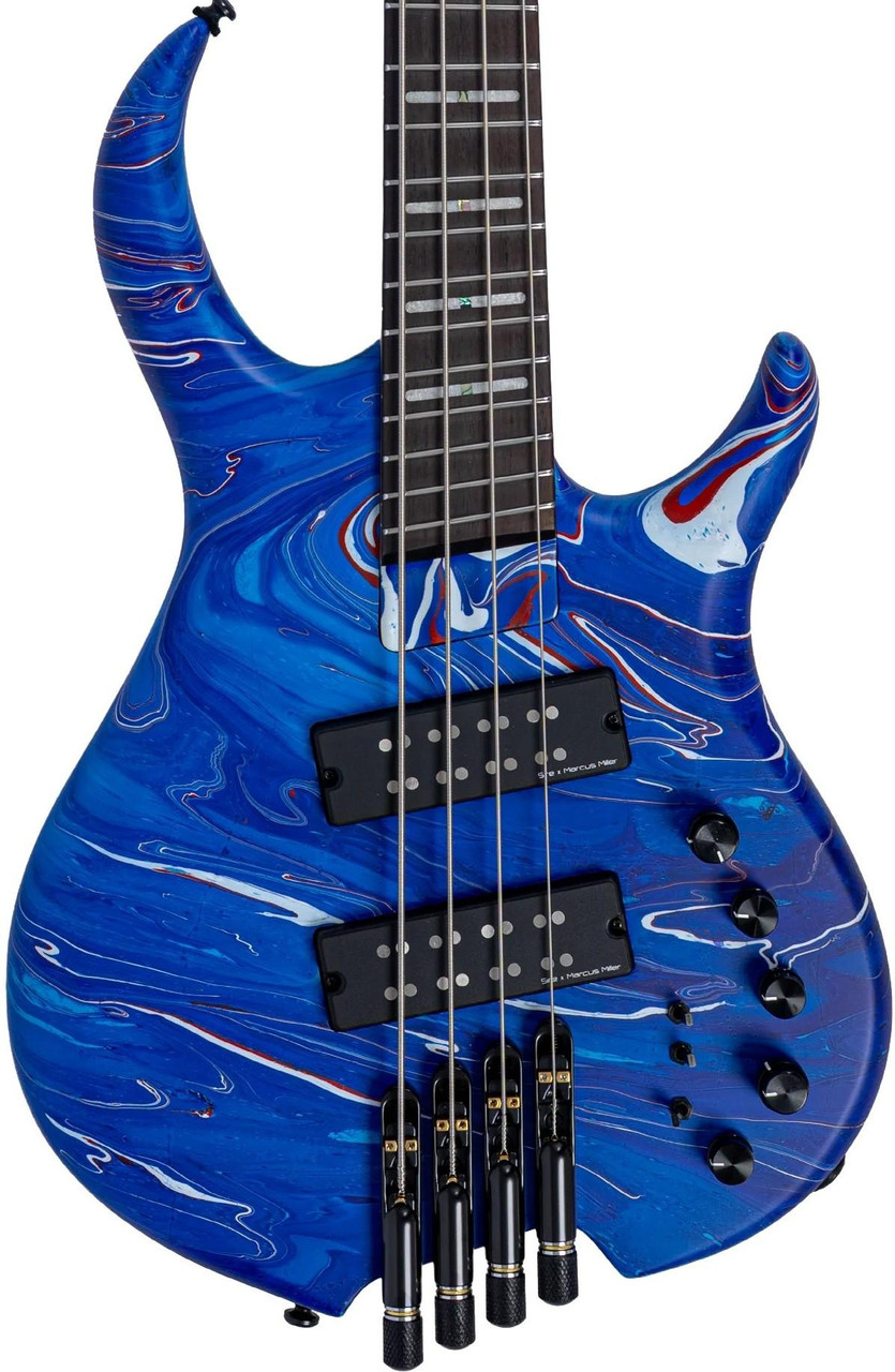 Sire M6 Headless 4 Bass Guitar in Blue Swirl - Image 1