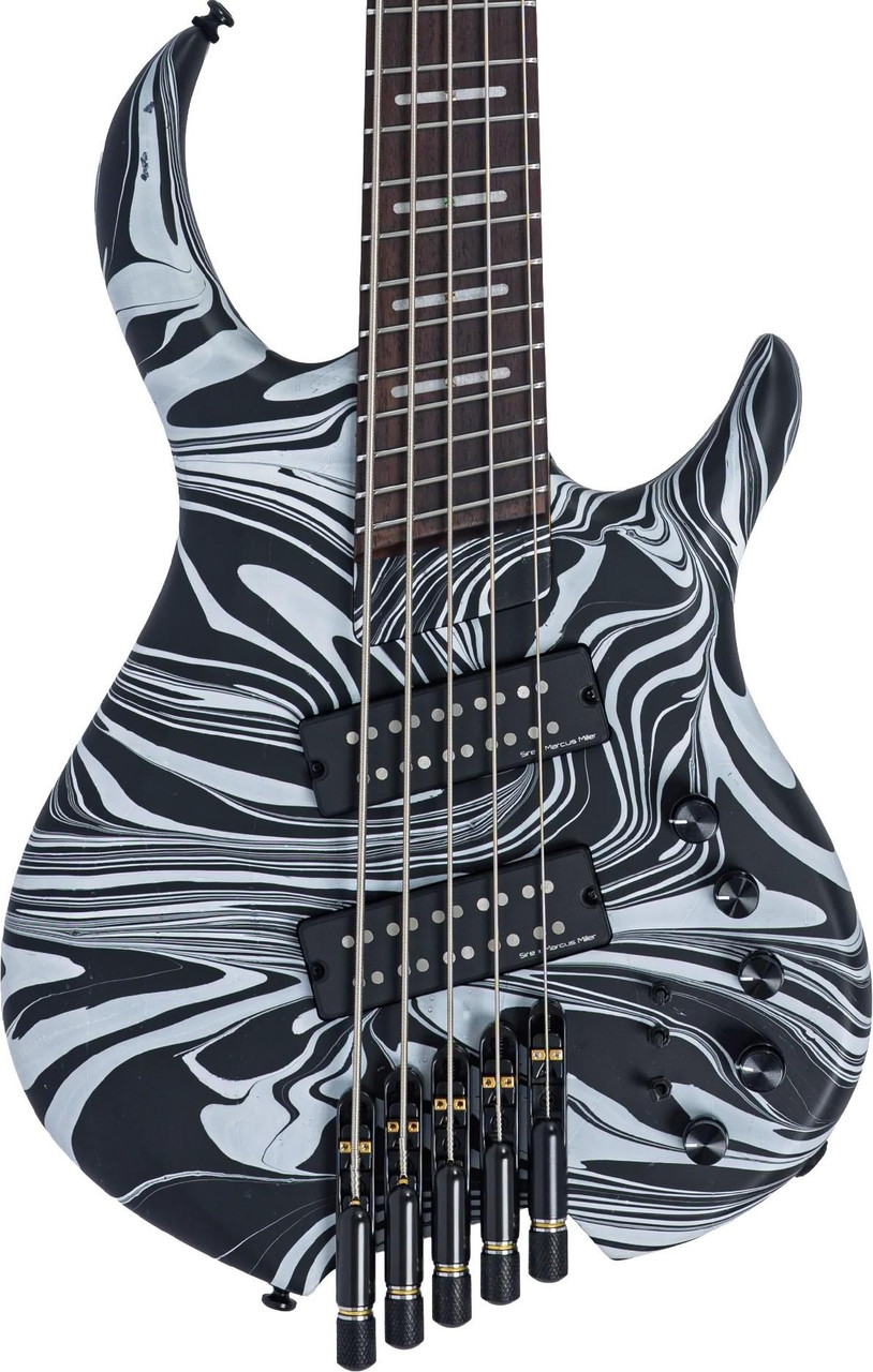 Sire M6 Headless 5 Bass Guitar in Black Swirl - Image 1