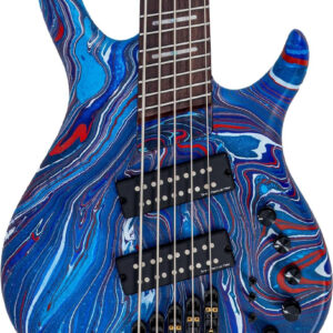 Sire M6 Headless 5 Bass Guitar in Blue Swirl