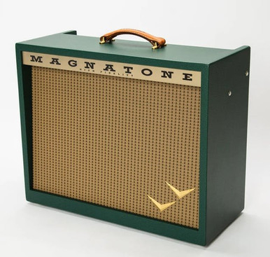 Magnatone Panoramic Stereo 2x10" Valve Amp Combo in Green - Image 2