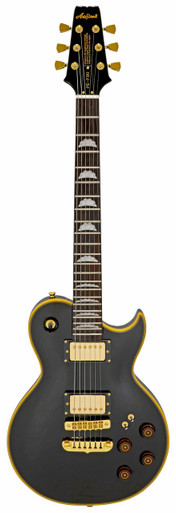 Aria PE-F80 Electric Guitar in Black Top - Image 2