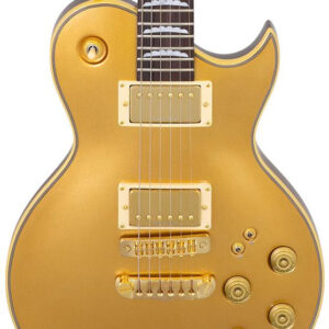 Aria PE-F80 Solid Body Electric Guitar in Gold Top
