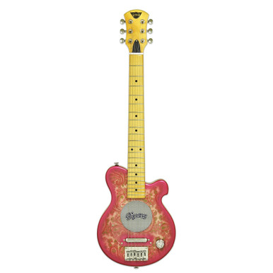 Pignose PGG-200PL Electric Guitar with Built-in Amplifier in Pink Paisley - Image 2