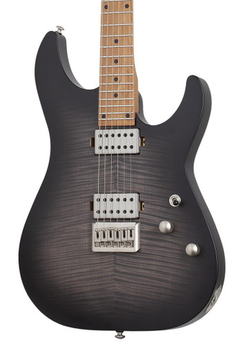 Schecter C-1 Standard Plus Electric Guitar in Trans Black Burst - Image 1