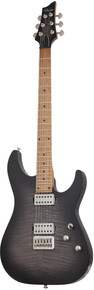 Schecter C-1 Standard Plus Electric Guitar in Trans Black Burst - Image 3