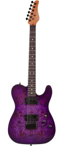 Schecter PT Standard Electric Guitar in Purple Burst Burl - Image 3