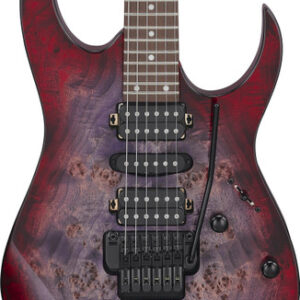 Ibanez RG Series with Poplar Burl Top in Red Eclipse Burst