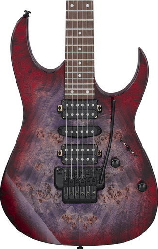 Ibanez RG Series with Poplar Burl Top in Red Eclipse Burst - Image 1