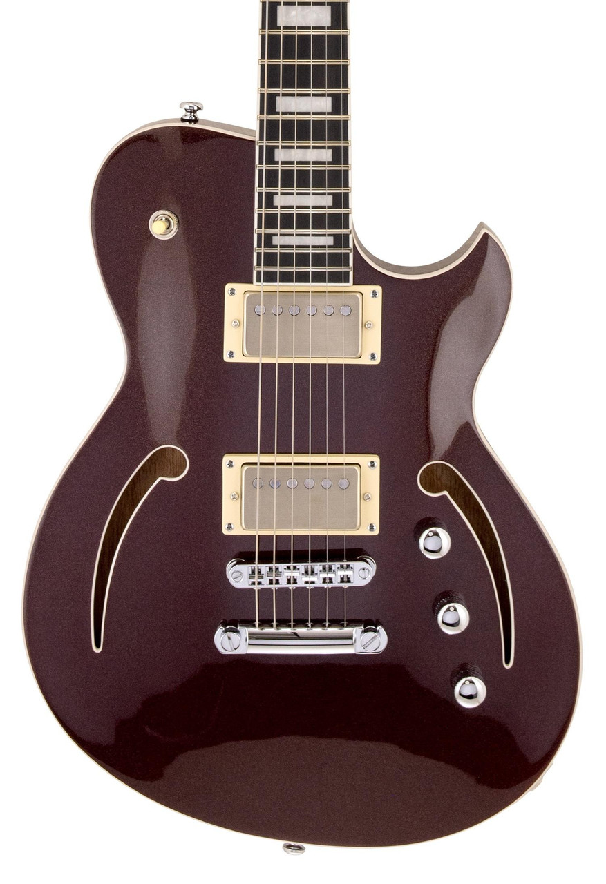 Reverend Roundhouse Air HH Electric Guitar in Metallic Bordeaux - Image 1