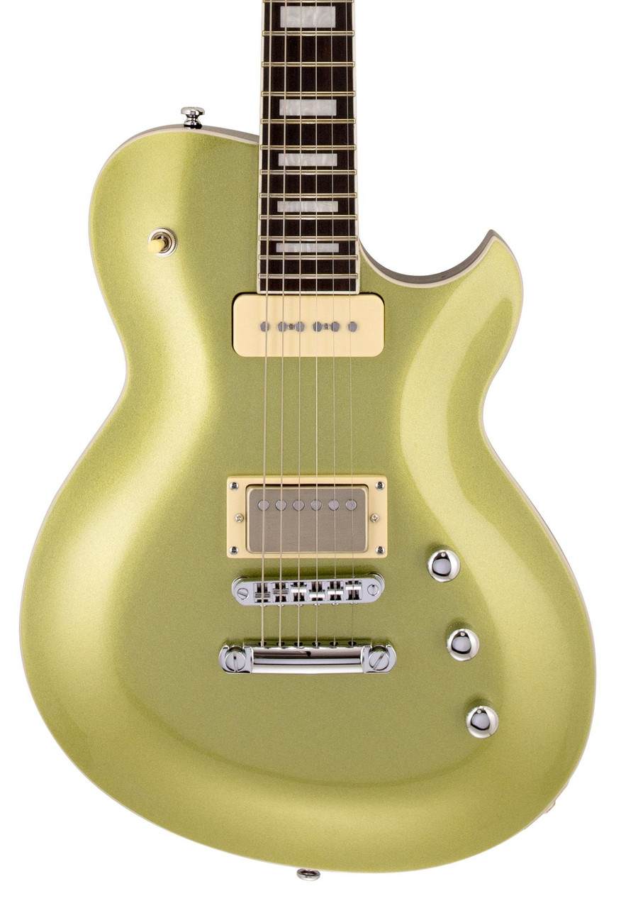 Reverend Roundhouse H90 Electric Guitar in Metallic Limeade - Image 1