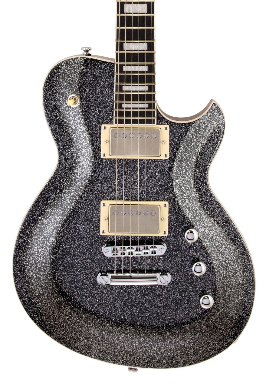 Reverend Roundhouse HH Electric Guitar in Black Sparkle - Image 1