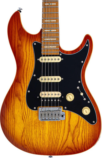 Sire S7 Ash Top Electric Guitar in Amber Burst - Image 2