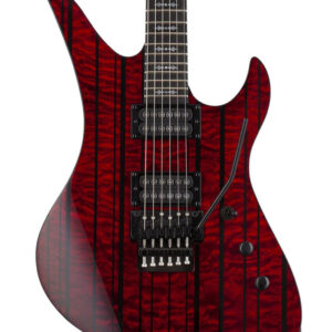 Schecter Synyster Gates Signature Standard Plus Electric Guitar in Deep Red with Black Pin Stripes