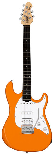 Sterling by Music Man Sub Cutlass CT20 HSS in Sunrise Orange with Amaranth Neck - Image 2