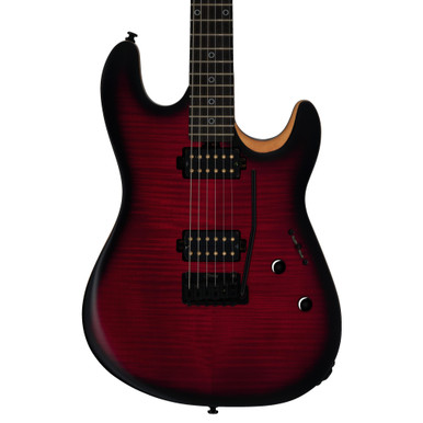 Sterling By Music Man Rabea Massaad Sabre Signature in Blood Flame Burst