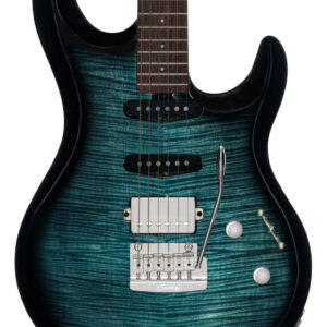 Sterling by Music Man Luke HSS Electric Guitar in Yucatan Blue