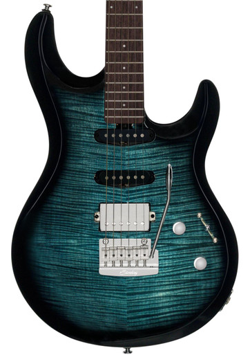 Sterling by Music Man Luke HSS Electric Guitar in Yucatan Blue - Image 2