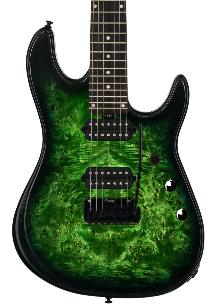 Sterling by Music Man Jason Richardson Signature Cutlass 7-String Electric Guitar in Kokiri Forest - Image 1
