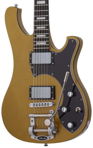 Schecter Stargazer-6 Vibrato in Metallic Gold - Image 1