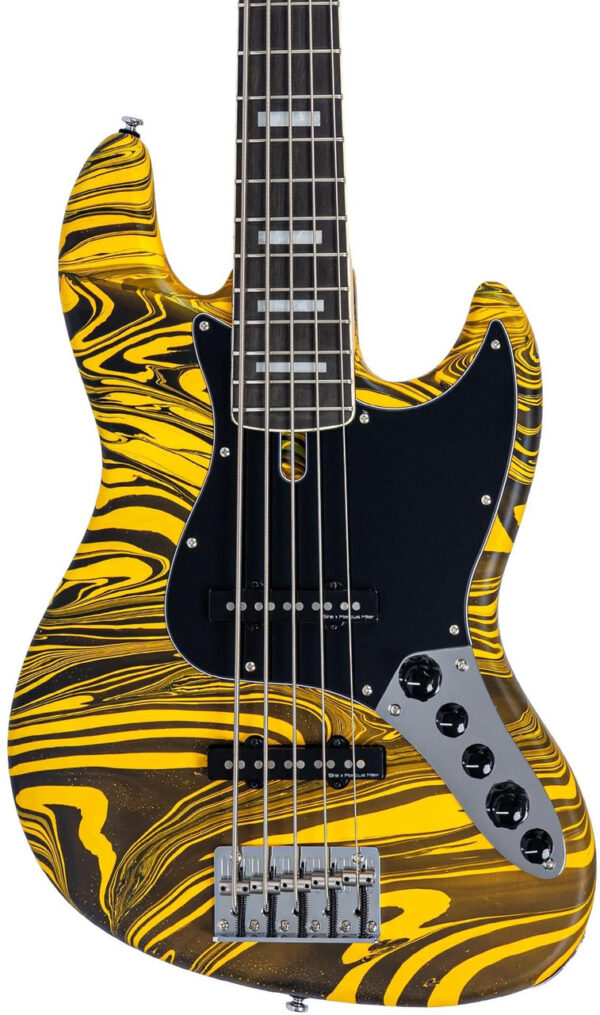 Sire V7 Alder 5 New Gen 5-String Bass Guitar in Yellow Swirl - Image 1