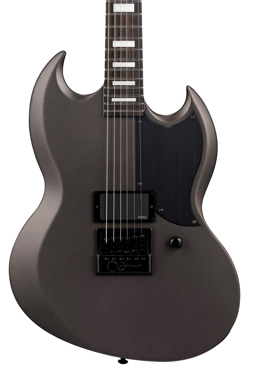 ESP LTD VIPER-1001 Viper Series Electric Guitar in Charcoal Metallic Satin with Evertune - Image 1