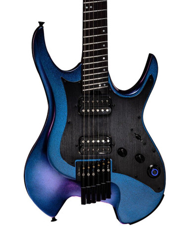 Mooer GTRS W900 Wing Headless Guitar In Aurora Purple Rosewood Board - Image 1