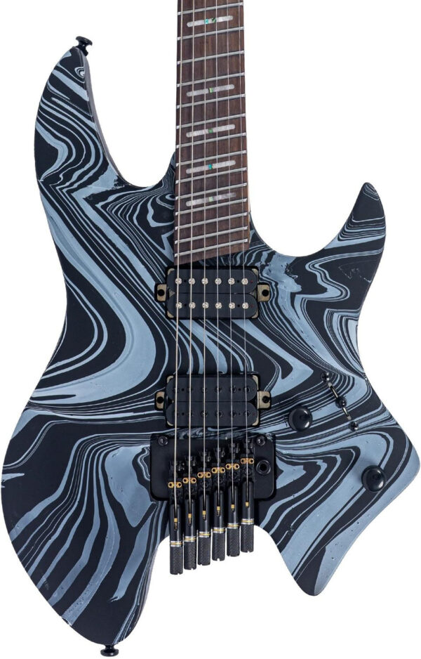 Sire X6 Headless Electric Guitar in Black Swirl - Image 1
